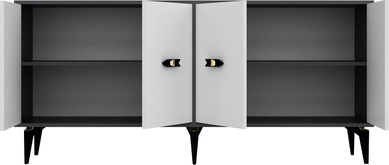 Konsol Skye Decor, anthracite, e bardhë