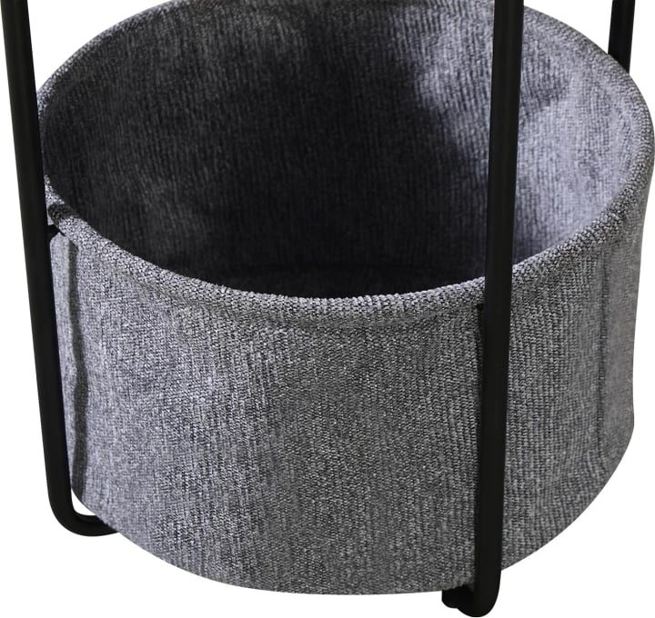 Tavolinë anësore Fredami, pamje mermeri të zi, 40x50cm