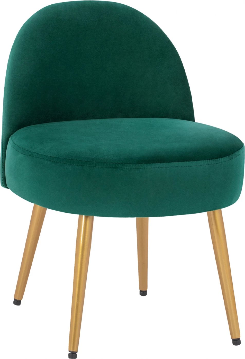 Karrige për bar Yasmine, kadife jeshile, këmbë ari, FH8395.13, 47x43x65 cm
