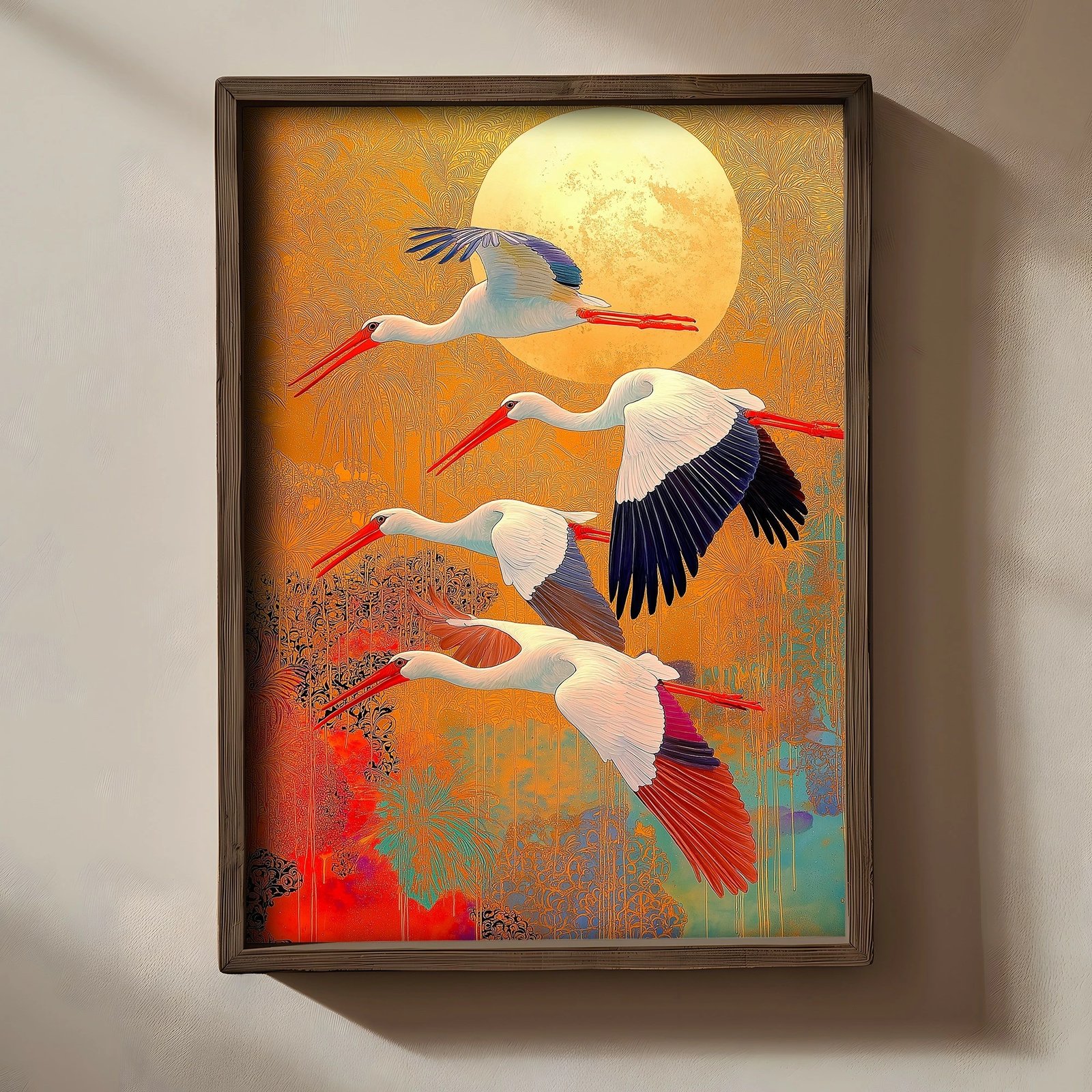 Pikturë dekorative me kornizë MDF, Wallity, TUN052-L, shumëngjyrëshe, 35x47x2cm