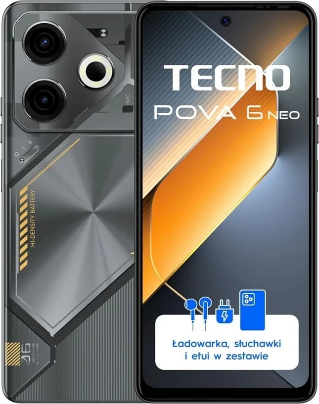 Celular Tecno POVA 6 Neo, 8/256GB, Speed black