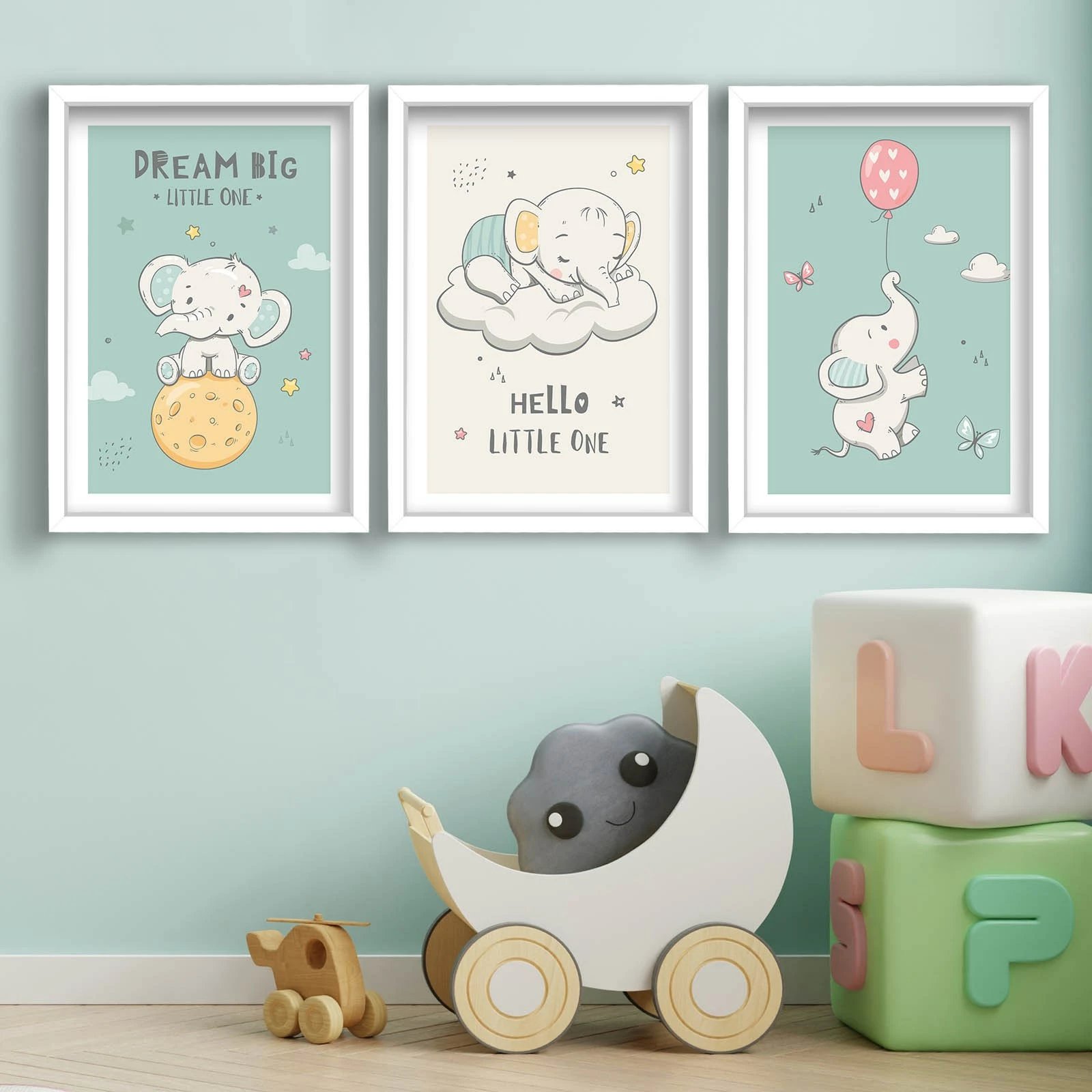 Pikturë dekorative me kornizë MDF (3 copë), Wallity, 3P3853BCT-001