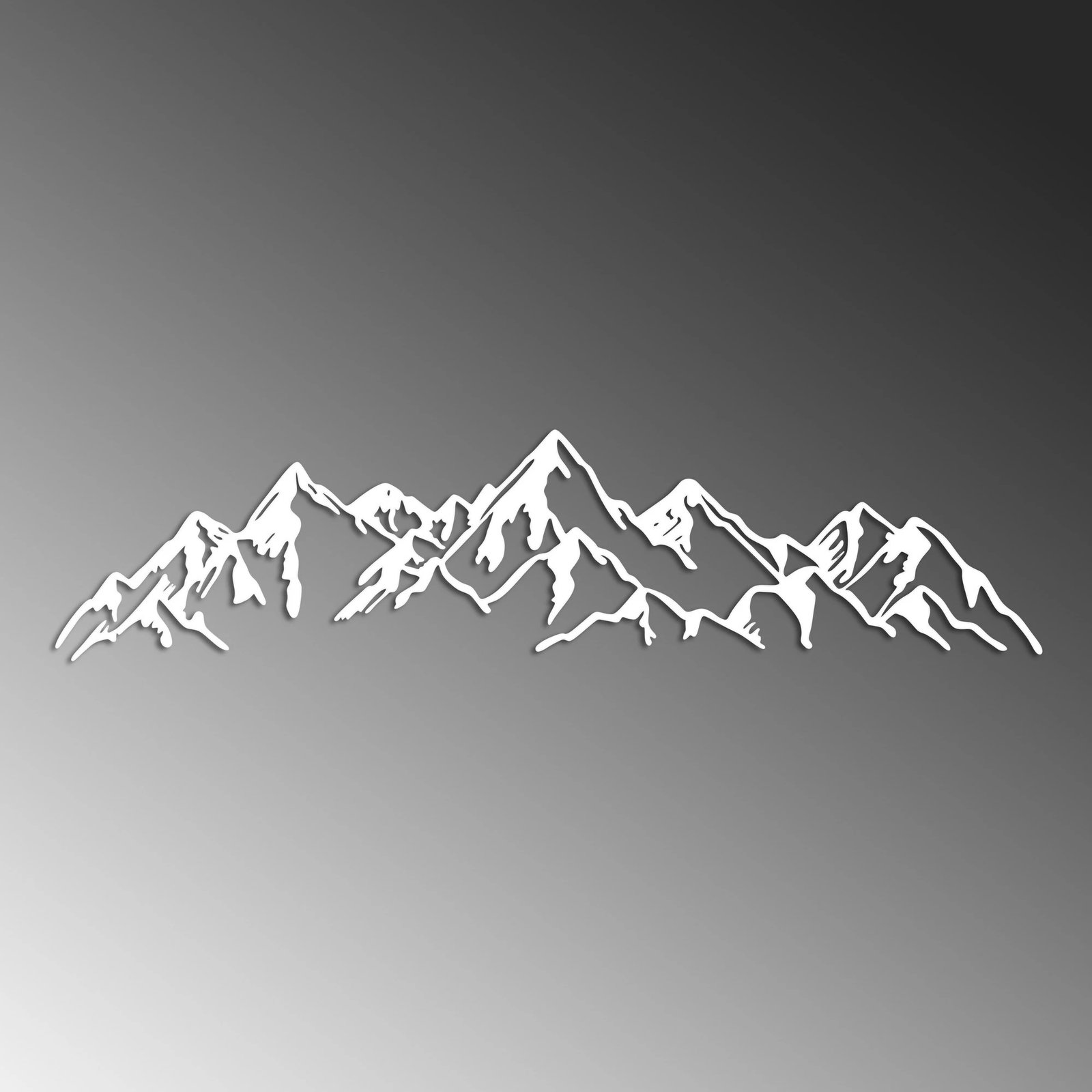 Aksesor dekorativ metalik për mur, pamje mali, Wallity, Mountain View - 2