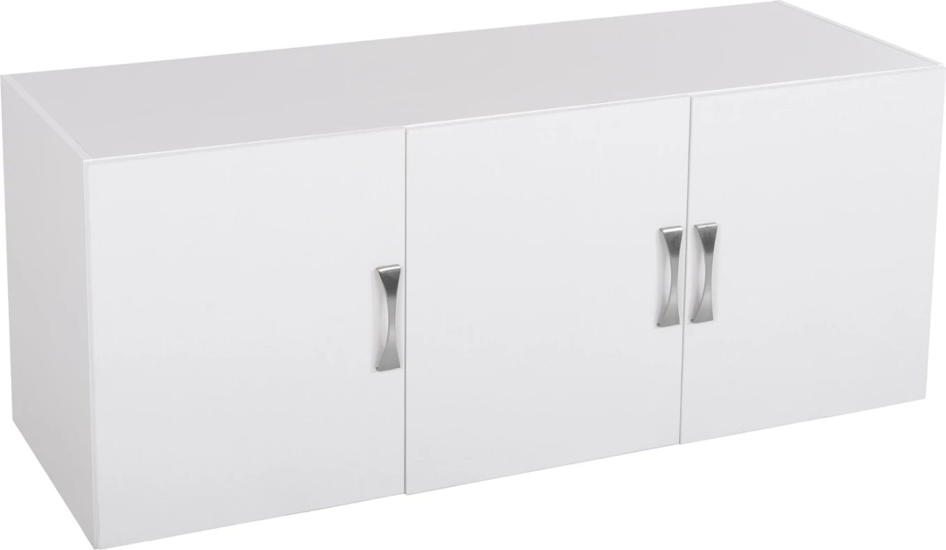 Kabinet i sipërm për gardërobë me 3 fletë, CARLY FH385.05, melaminë, ngjyrë e bardhë, 150x55x60H cm