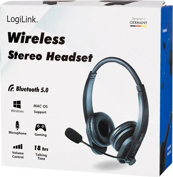 Kufje Bluetooth LogiLink BT0060 me mikrofon, Stereo, të zeza Kufje Bluetooth LogiLink BT0060 me mikrofon, Stereo, të zeza