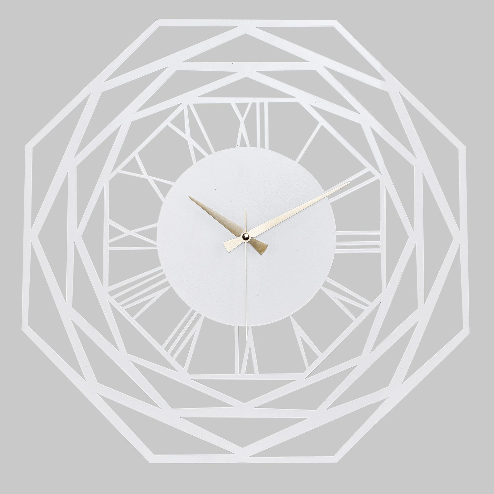 Orë muri dekorative metalike, Wallity Repido New, e bardhë