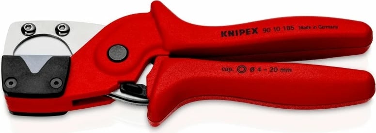 Prerëse tubash Knipex 90 10 185, çelik, plastikë, 185mm, e kuqe