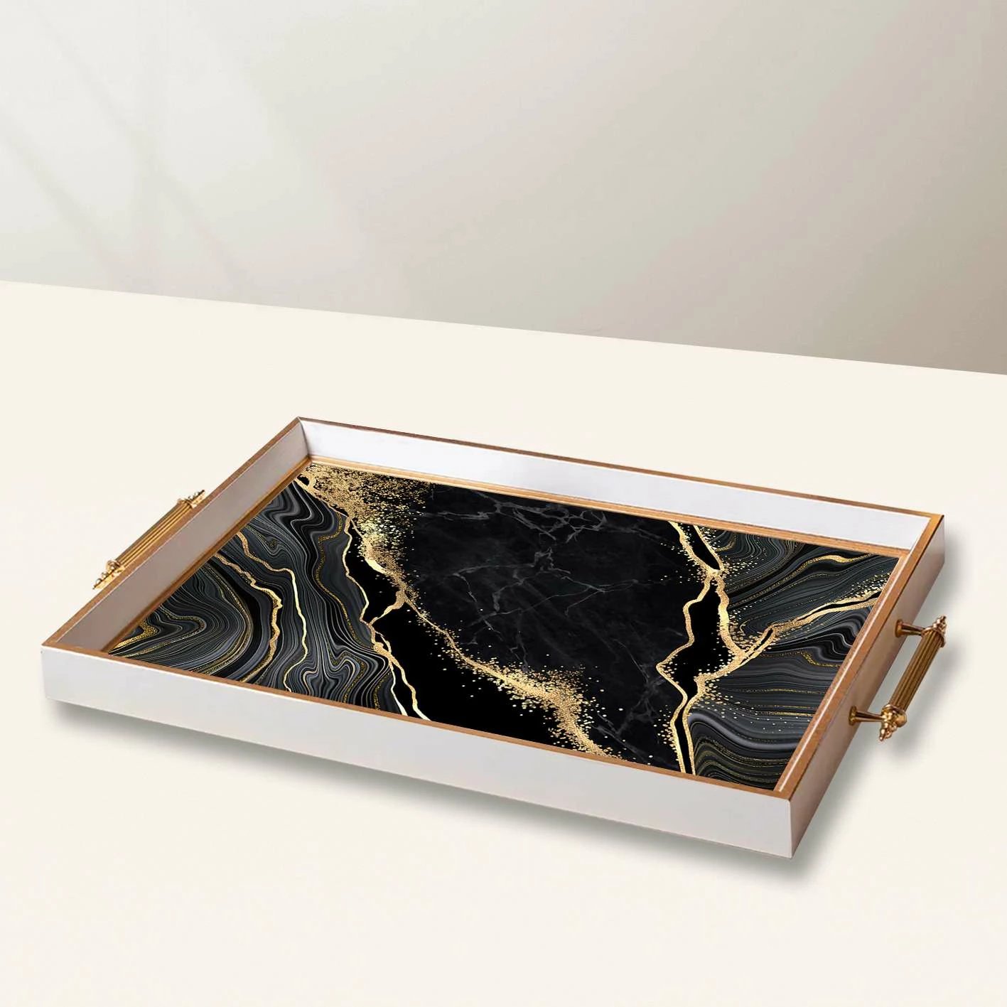 Tabaka xhami Aberto Design, shumëngjyrëshe, TPB10018, 50x29x3.5 cm