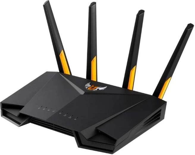Router Asus TUF-AX3000 V2, WiFi 6, 4 LAN, 1 WAN, 1 USB, i zi/verdhe