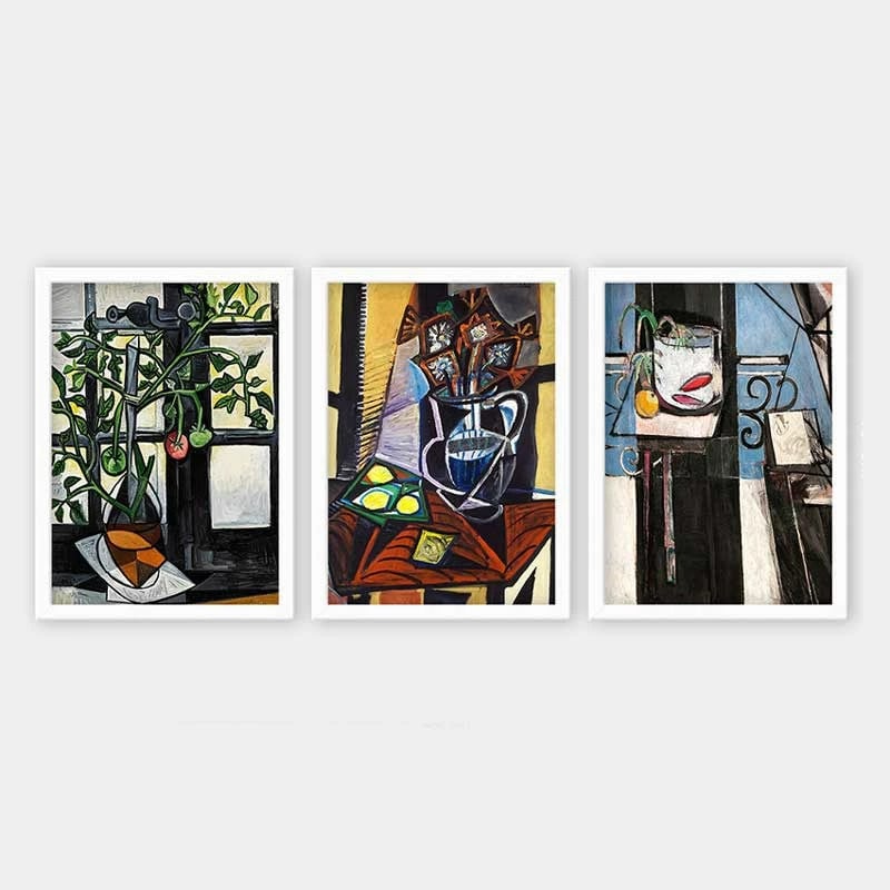 Pikturë dekorative me kornizë (3 copë), Wallity, 3BC_UNPP04_3545