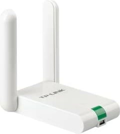 Adapter Wi‑Fi USB, TP-Link TL-WN822N, 300 Mbit/s, dy antena High‑Gain, me kabllo zgjatëse 1.5 m, e bardhë