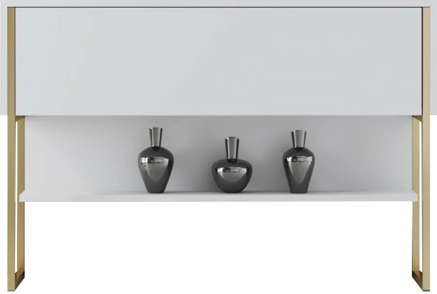 Komodë Hanah Home, Luxe, e bardhë dhe ari