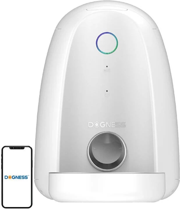 Shpërndarës automatik ushqimi për kafshë Dogness F05, 2L, me WiFi, i bardhë