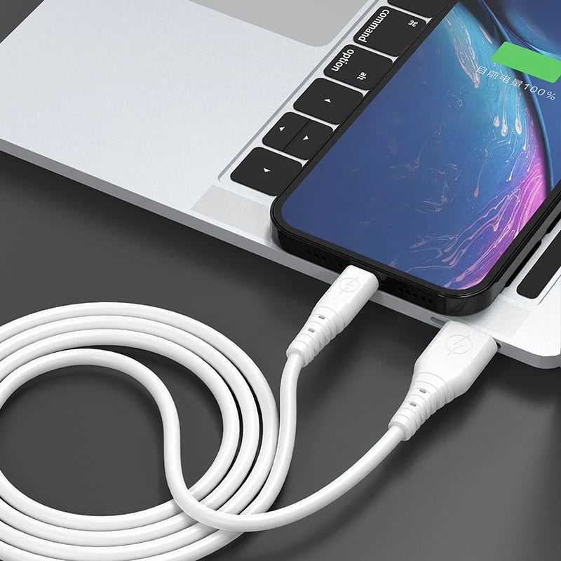 Kabllo USB në USB Type-C Dudao TGL3T, 1m, 6A, Bardhë