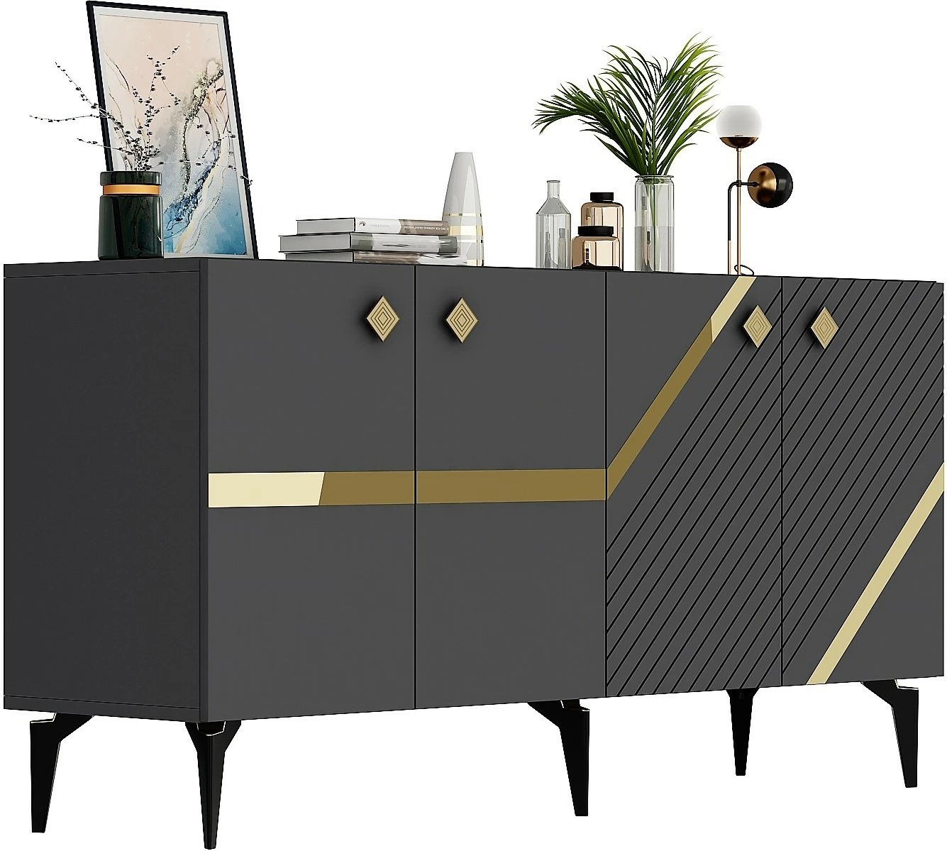 Konsolë Hanah Home, Iris, anthracite, ari