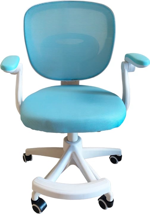 Karrige zyre për fëmijë Bernu, material rrjetë, ngjyrë kaltër e çelët, 47x56x80-90cm