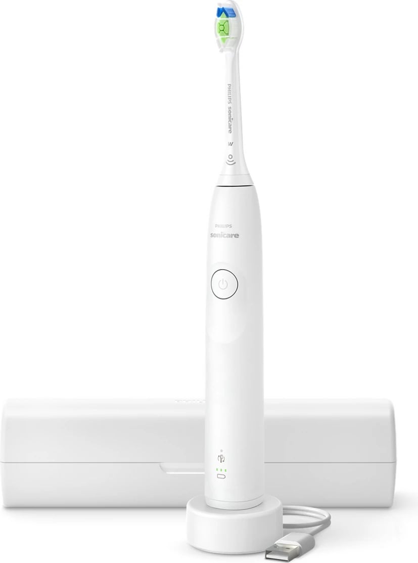 furçë dhëmbësh elektrike sonike, Philips Sonicare 5300 HX7108/02, me kuti udhëtimi, e bardhë