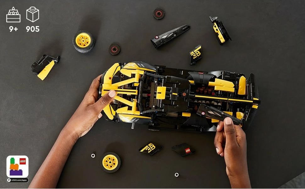 Set ndërtimi LEGO Technic Bugatti Bolide, 905 pjesë, plastikë, shumëngjyrësh Set ndërtimi LEGO Technic Bugatti Bolide, 905 pjesë, plastikë, shumëngjyrësh