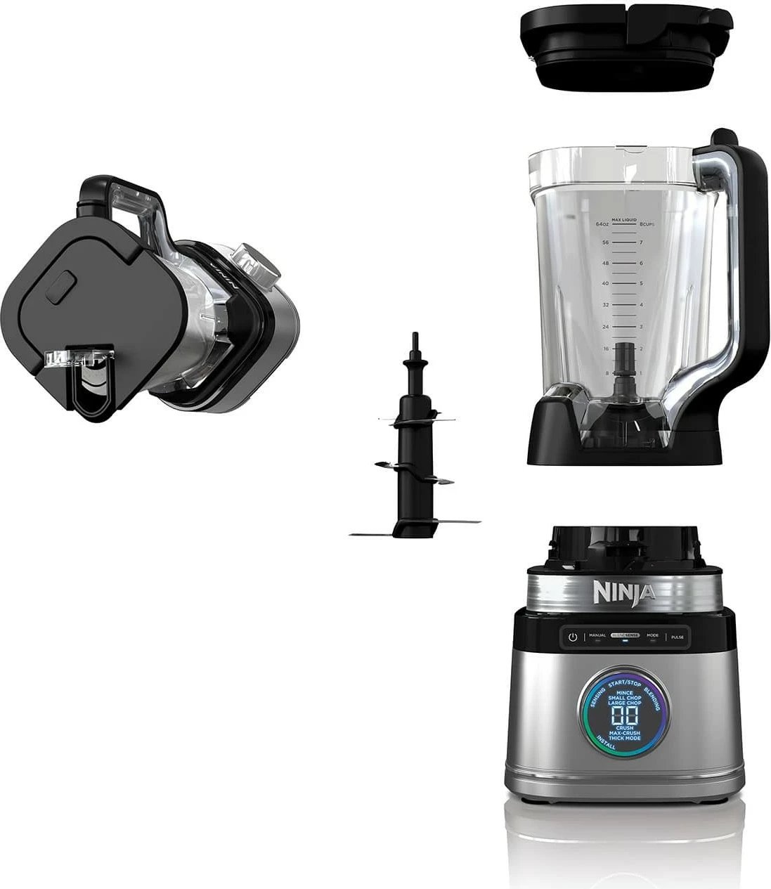 Blender tavoline Ninja Detect Power Mixer Pro, 2.1 L, 1200 W, e zezë, argjendtë