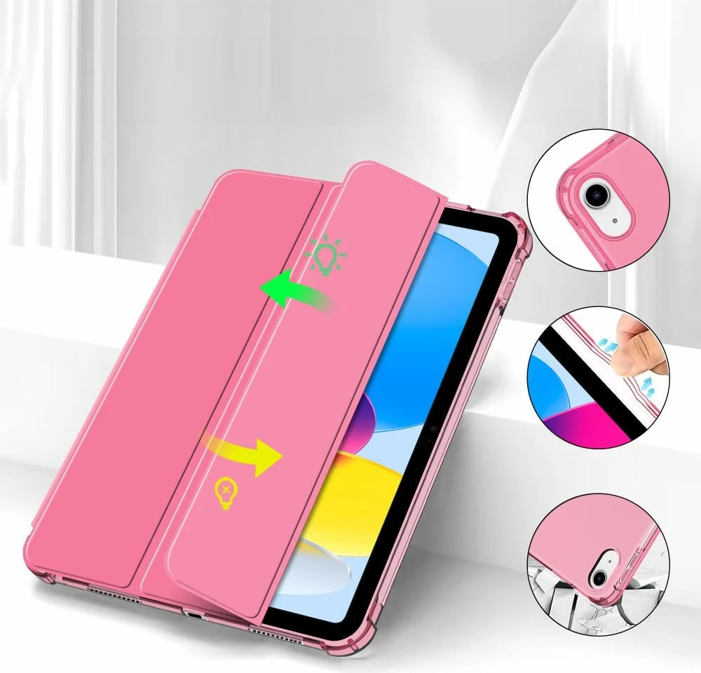 Mbështjellës Tech-Protect SC Pen Hybrid për iPad 10 (2022), Rozë Transparent