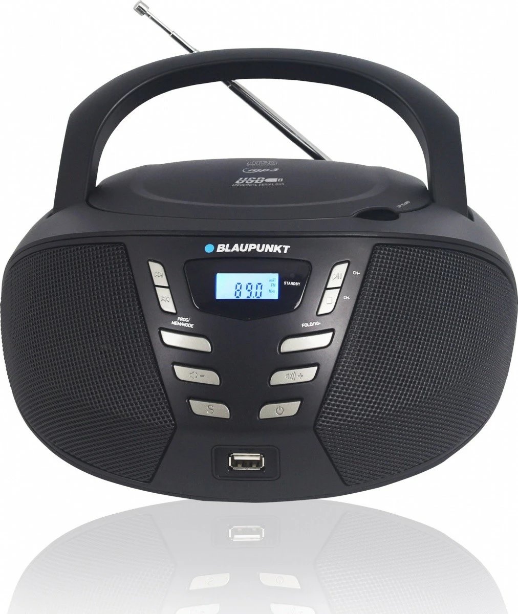Boombox Blaupunkt BB7BK, FM PLL, CD/MP3/USB/AUX, e zezë