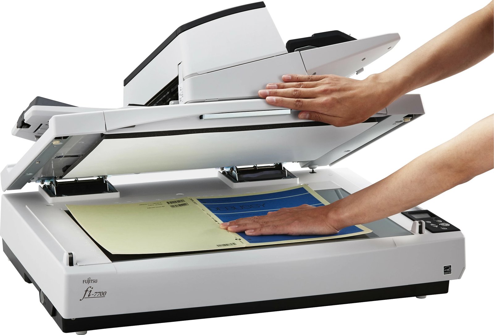 Skaner dokumentesh Ricoh fi-7700, ADF 300 fletë, LCD, 600x600 DPI, bardhë/zi