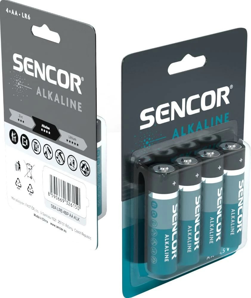Bateri Sencor SBA LR6 4BP AA Alk, 4 copë