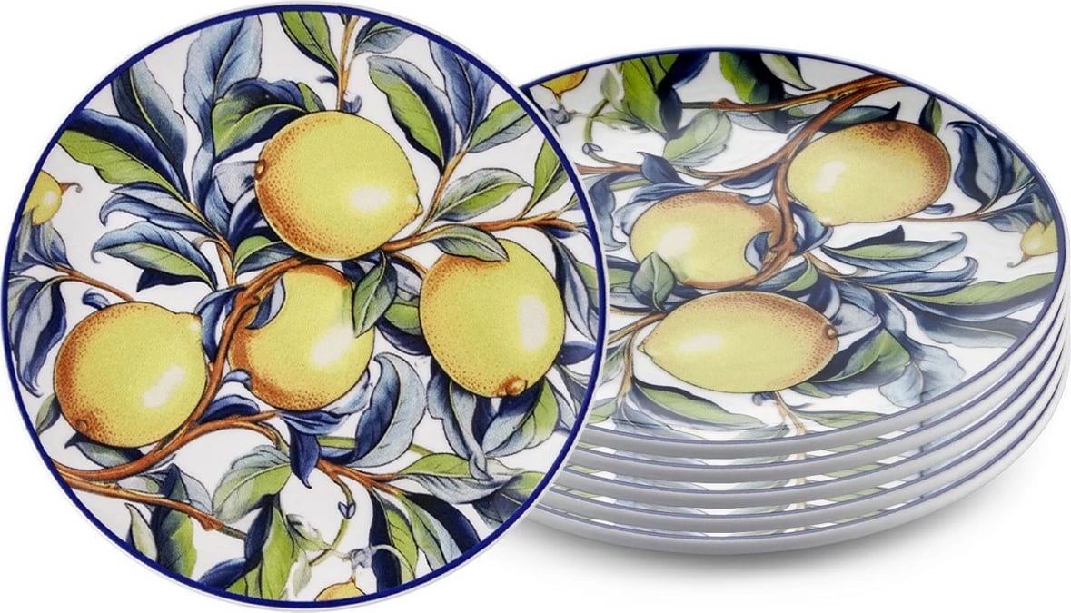 Set pjatash ëmbëlsirash qeramike (6 copë), Hermia, ODL0002