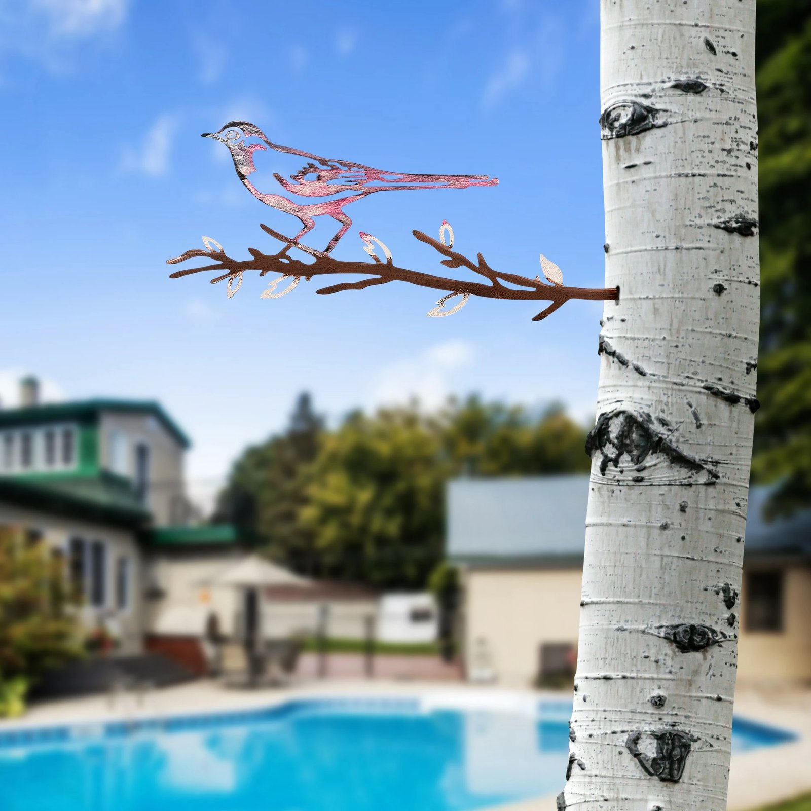 Objekt dekorativ kopshti Aberto Design, zog në degë, 25