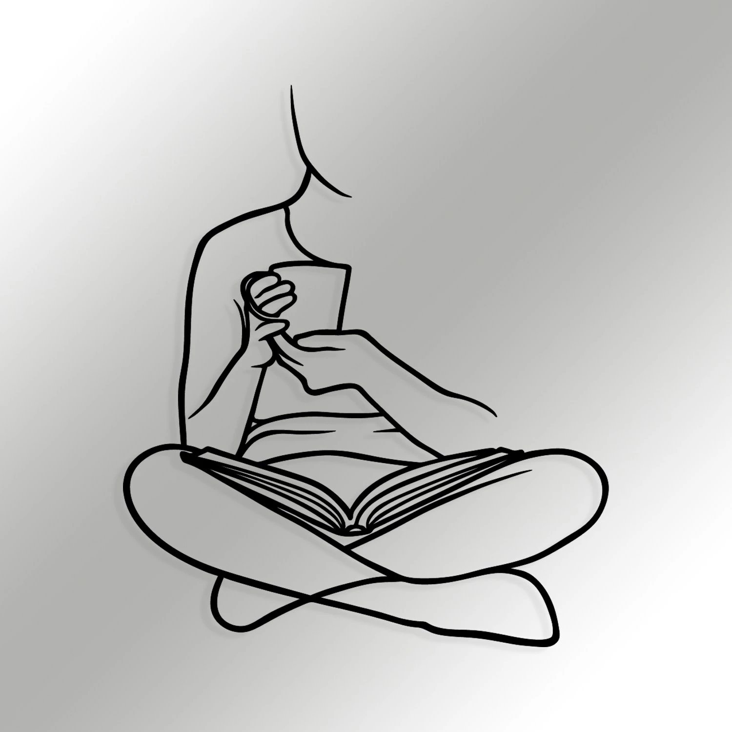 Aksesor dekorativ metalik për mur, Wallity Alegria, ngjyrë e zezë, 44.5x52cm