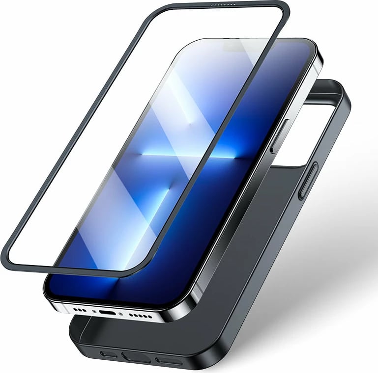 Mbështjellës Joyroom JR-BP928 për iPhone 13 Pro Max, 360°, xham i temperuar, zi
