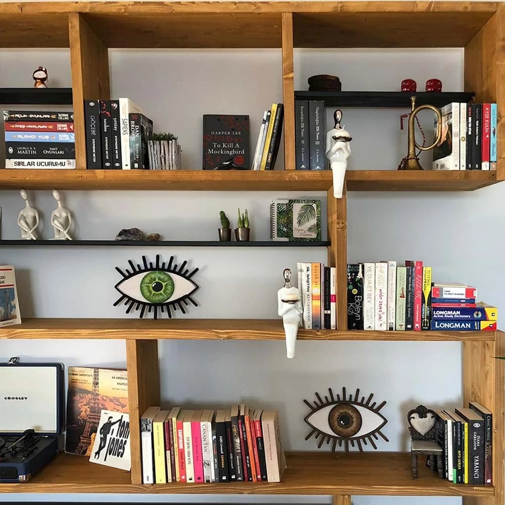 Raft librash Skye Decor, dru pishe, ngjyrë teak, CPT6004-200, 200x200x30cm