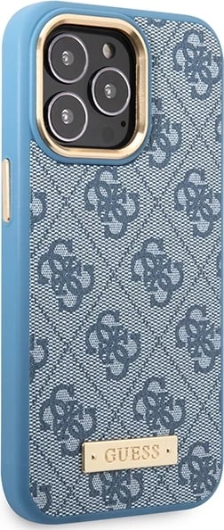 Mbështjellës Guess GUHMP14LU4GPRB për iPhone 14 Pro 6.1", MagSafe, kaltër