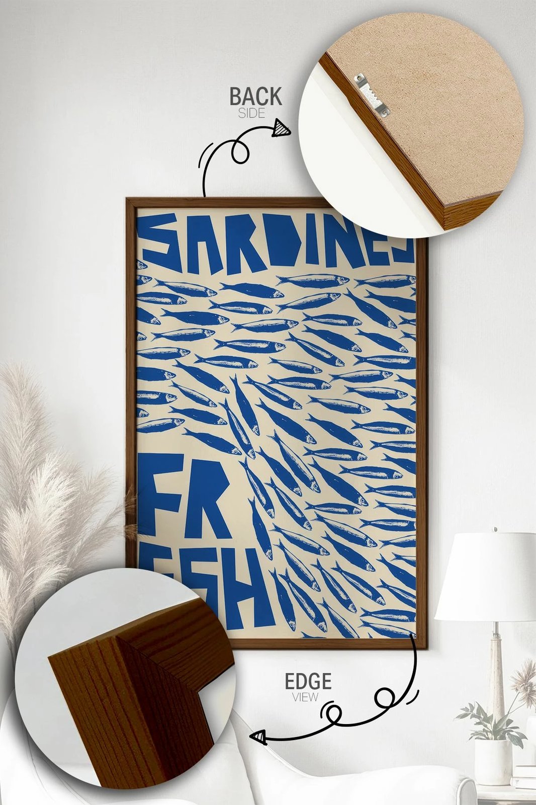 Pikturë dekorative me kornizë, shumëngjyrëshe, Lmnmdlkahve12