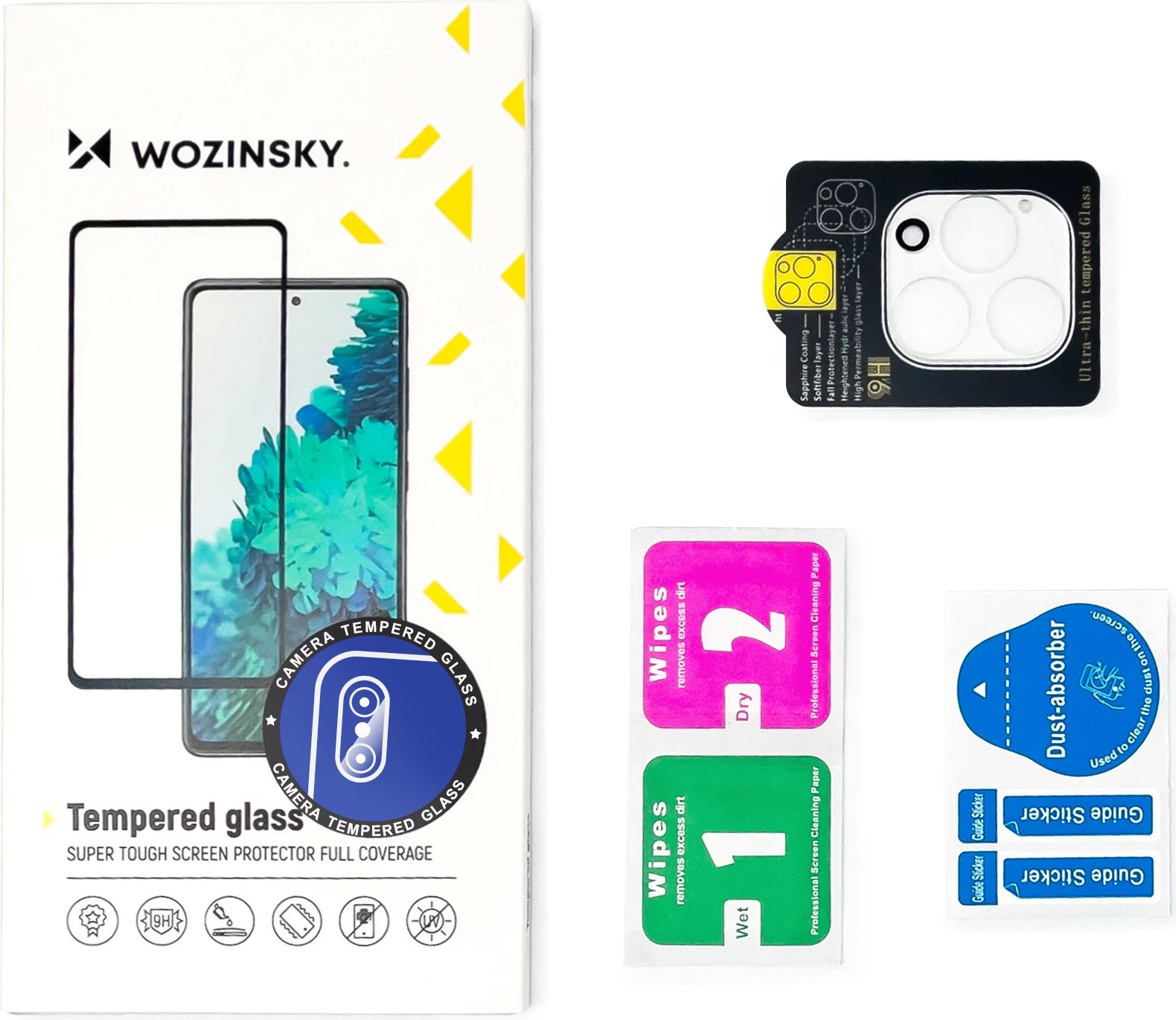Mbrojtës xhami për kamerë Wozinsky Full Camera Glass për Samsung Galaxy A55, 9H, Transparent