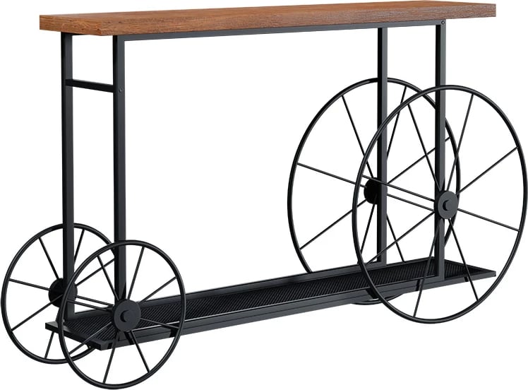 Konsolë Bike ngjyrë e zezë-arrë 148x28x85cm