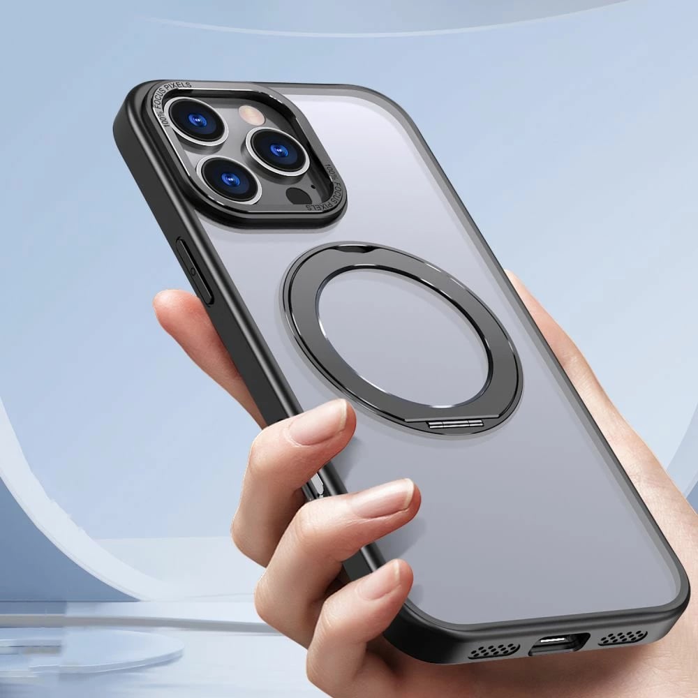 Mbështjellës Tech-Protect MagRing MagSafe për iPhone 16 Pro Max, i zi