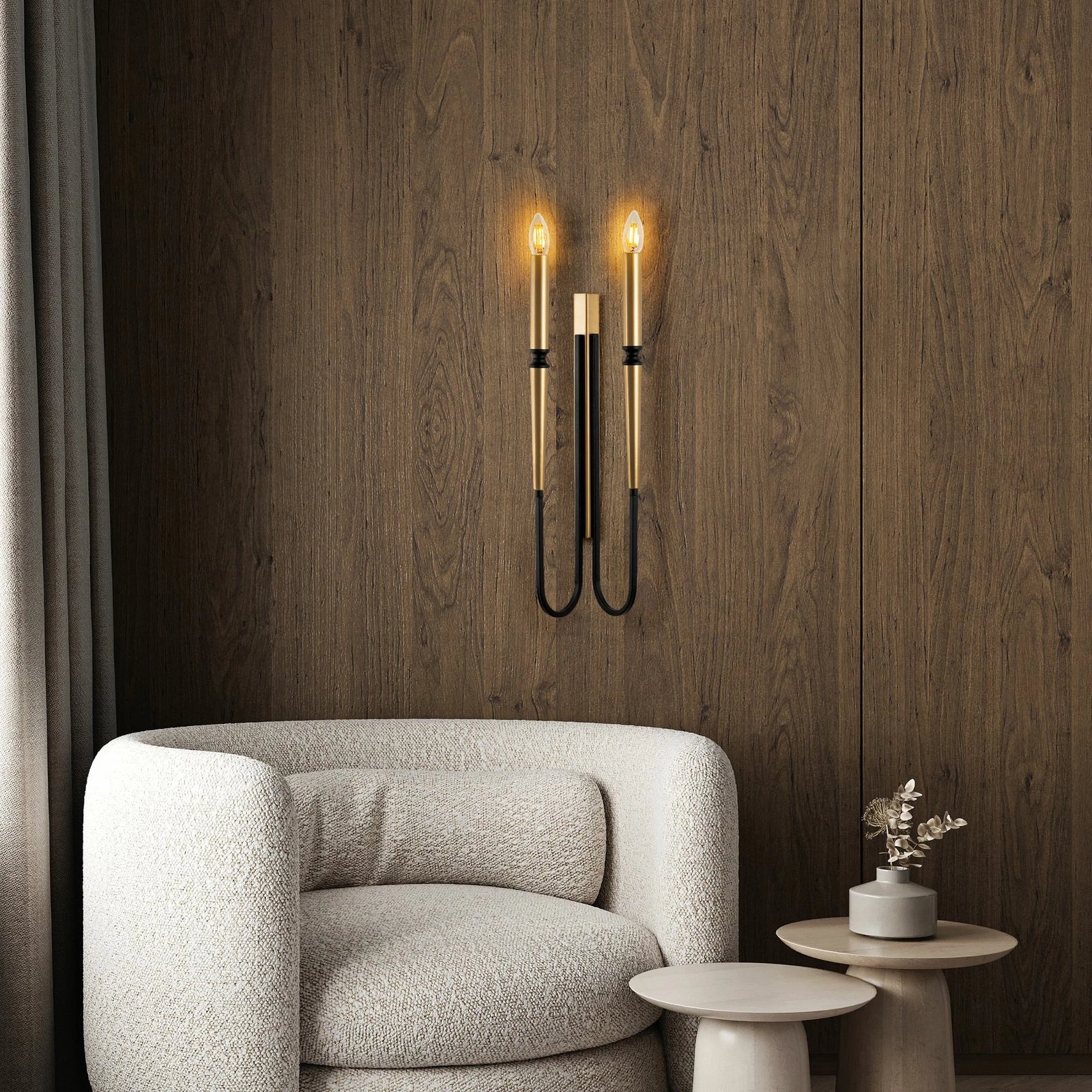 Llambë muri Opviq, Lumı - 15151, metalike, e zezë