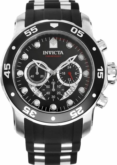 Orë dore për meshkuj Invicta, e zezë