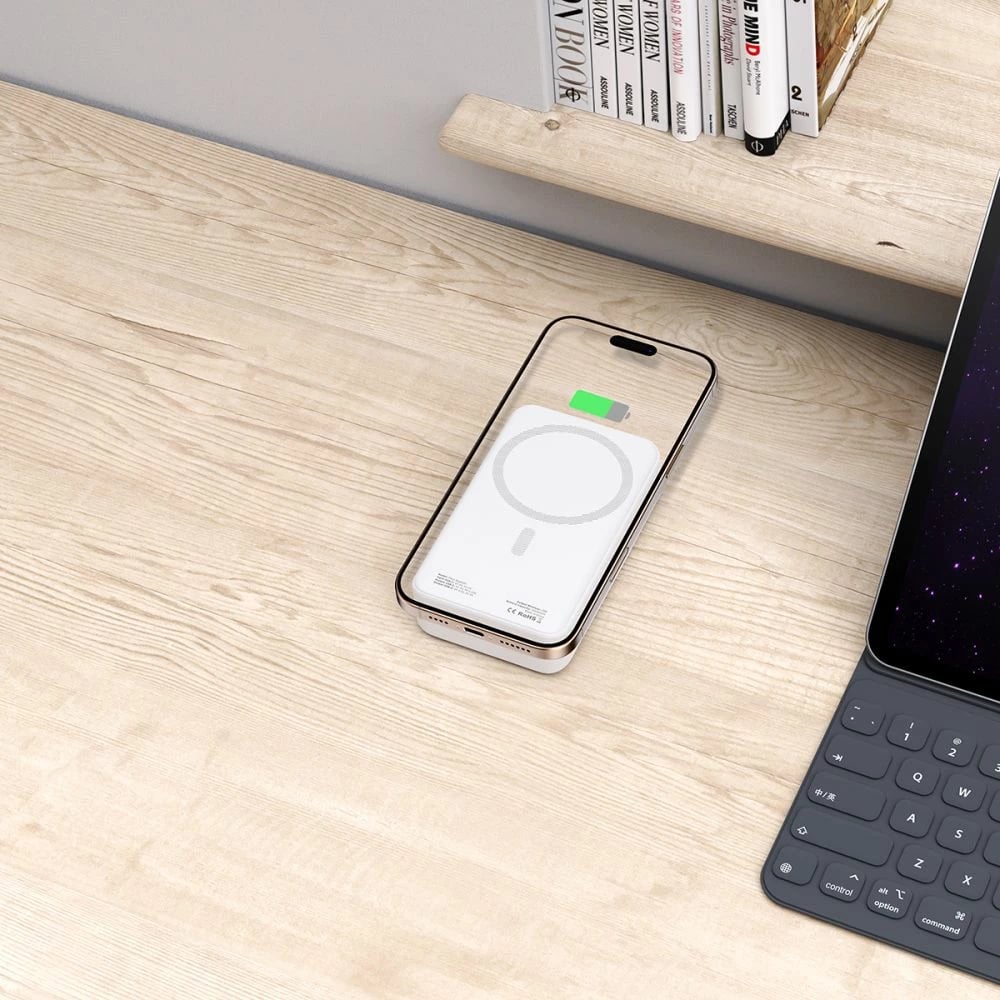 Powerbank Tech-Protect PB12 LifeMag 20000mAh, MagSafe, Bardhë