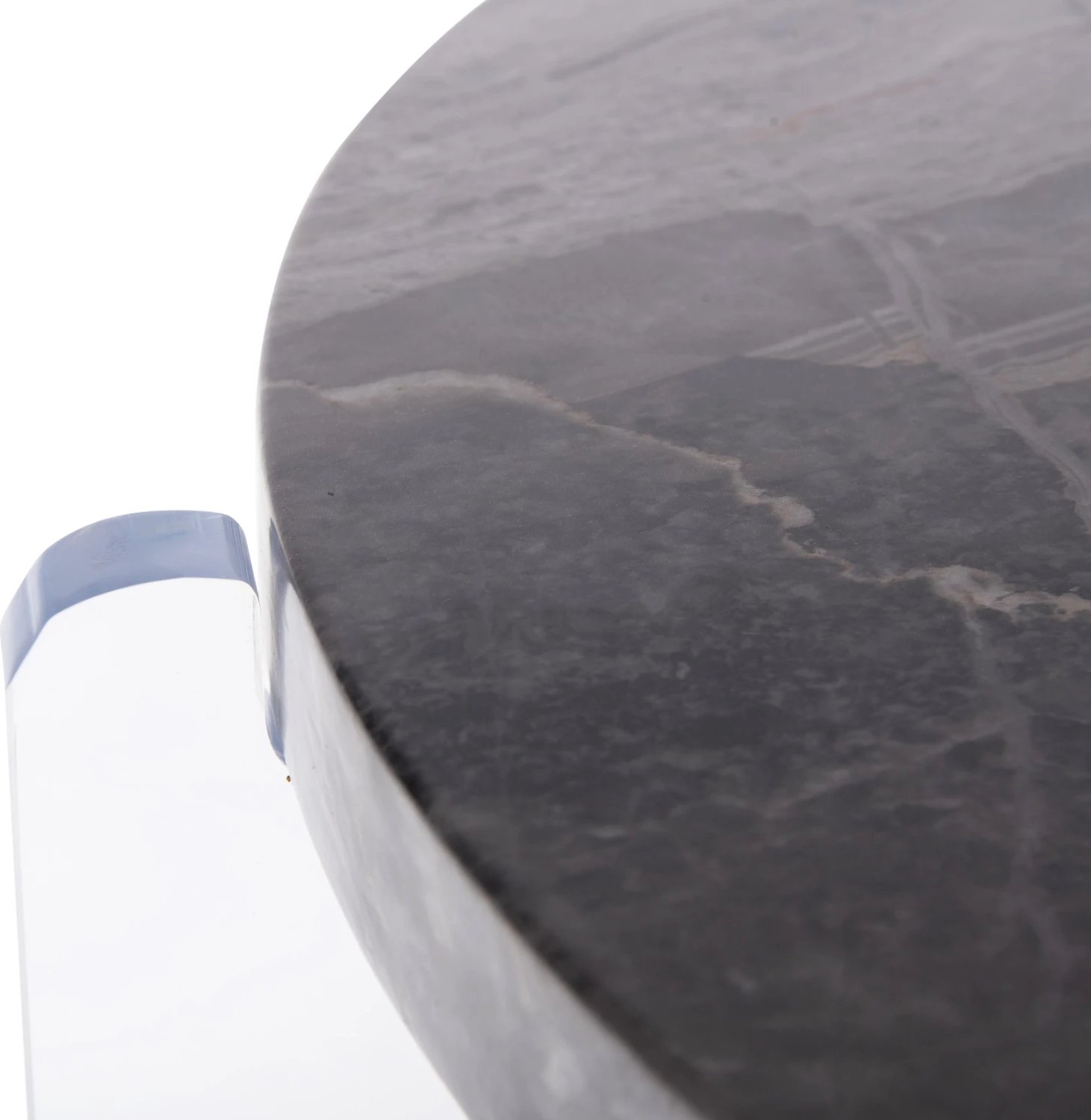 Tavolinë kafeje ACRYCON FH9780.01 MDF me sipërfaqe që nuk përthith ujë, këmbë akrilike Φ64x51H cm