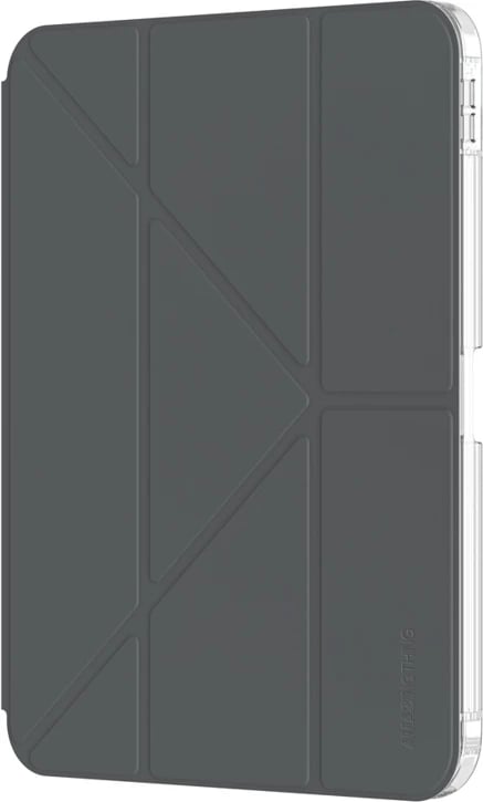 Mbështjellës tablet AmazingThing Minimal Case për iPad Air 11" M3 (2025), kapak folio me qëndrim, mbajtës Apple Pencil, panel i pasmë transparent, i zi