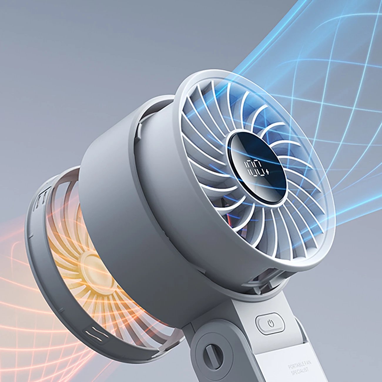 Ventilator dore Jisulife Life7, 3600mAh, USB-C, Gri