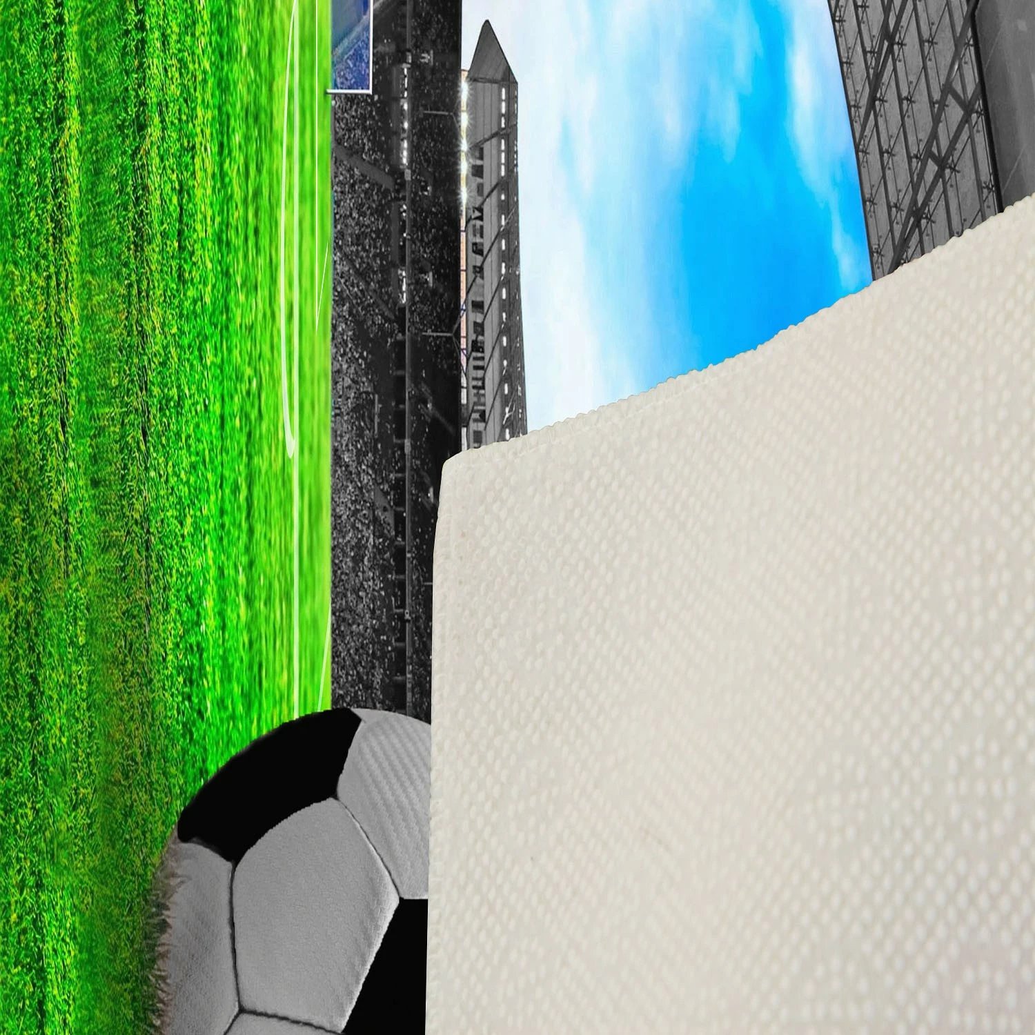 Qilim me dizajn futbolli, shumëngjyrësh, 120x180cm, Eexfab782