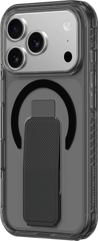 Mbështjellës AmazingThing Titan Pro Holder për iPhone 17 Pro Max, i zi, me mbajtëse, MagSafe