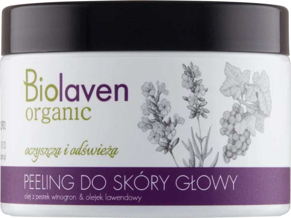 Peeling për skalp për femra Biolaven me vaj farash rrushi dhe vaj livandoje, 150ml