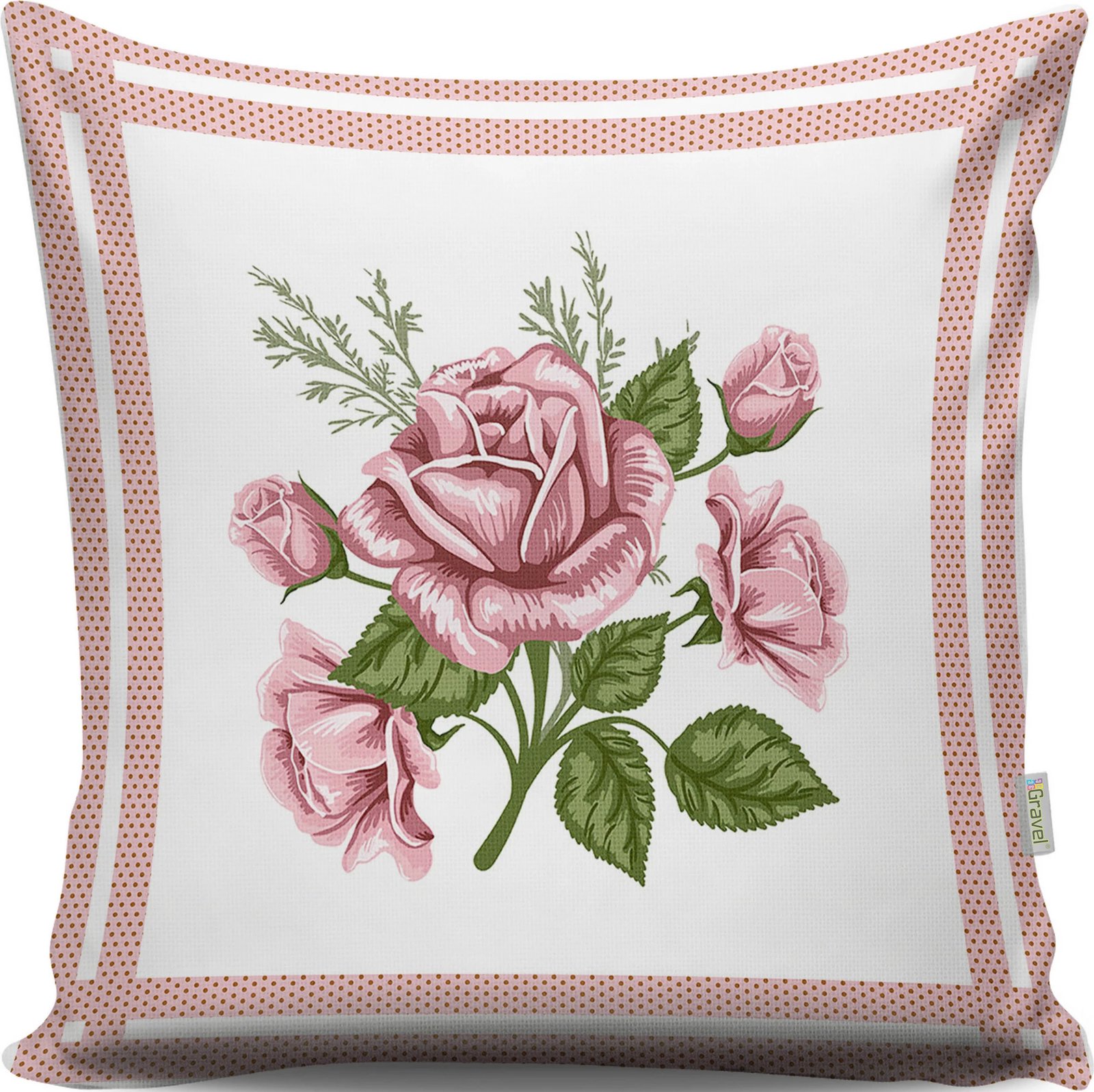 Jastëk dekorativ Evila Originals, A13090, shumëngjyrësh, 43x43cm