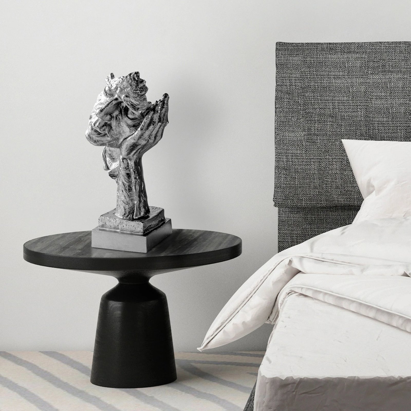 Objekt dekorativ Evila Originals, Yak-030-B, ngjyrë argjendi