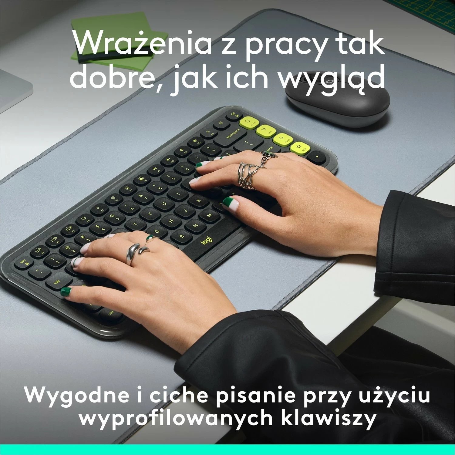 Tastierë Logitech POP ICON Keys, wireless, grafit