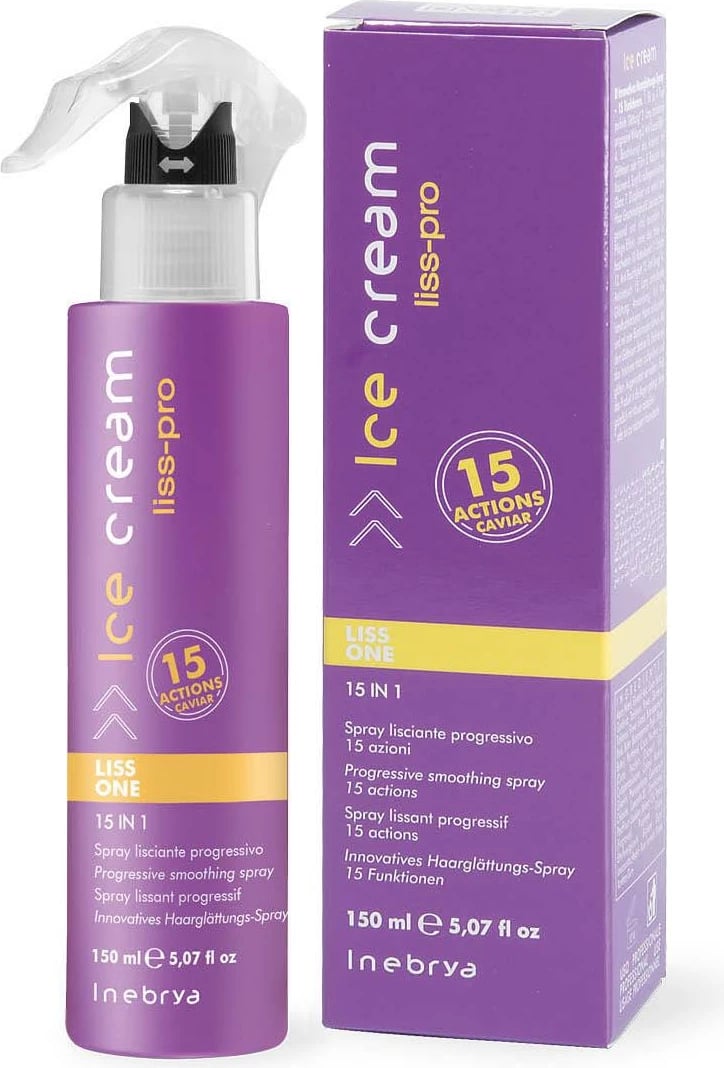 Sprej Inebrya Ice Cream liss-pro, me 15 efekte, 150ml